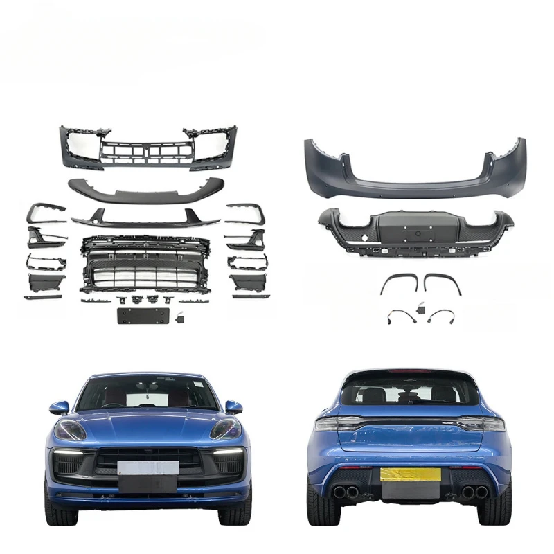 

PP Material Facelift an 2014-2017 Old to New Bodykit Front Rear Bumper Headlights Taillights Body Kit