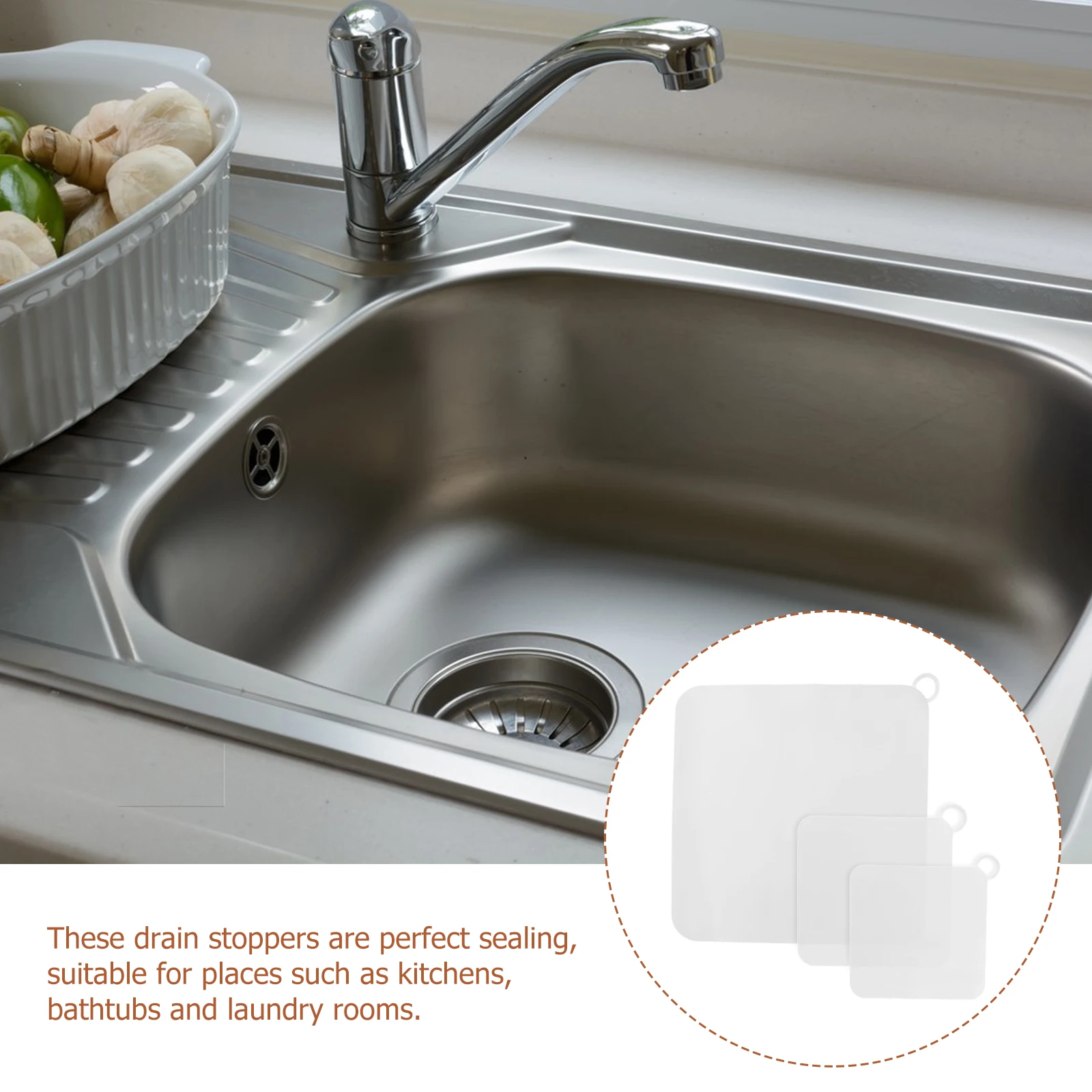 

3pcs Drain Rubber Floor Mat For Bathtub Shower Sink Bathroom Kitchen Bath Tub Drain Stopper Water Stopper