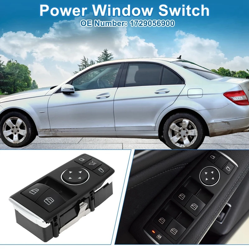 

Car Electric Window Switch Glass Lift Switch 1729056900 A1729056900 For Mercedes-Benz W245 B200 C204 C250 C350 C63 AMG