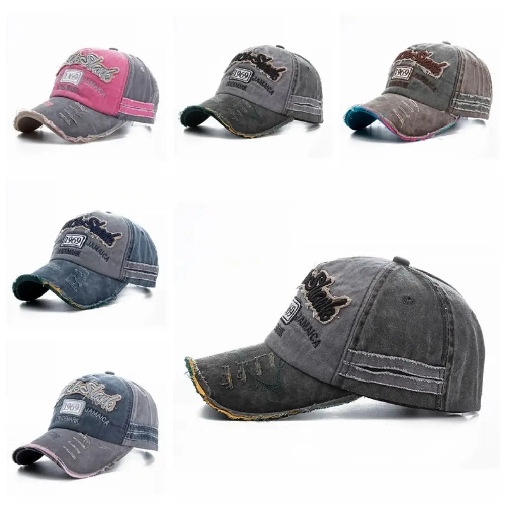 

Модная бейсболка из потертого денима с буквами 1969, лоскутная шляпа Snapback с надписью, регулируемая кепка для папы, шляпы в стиле хип-хоп, лето-осень