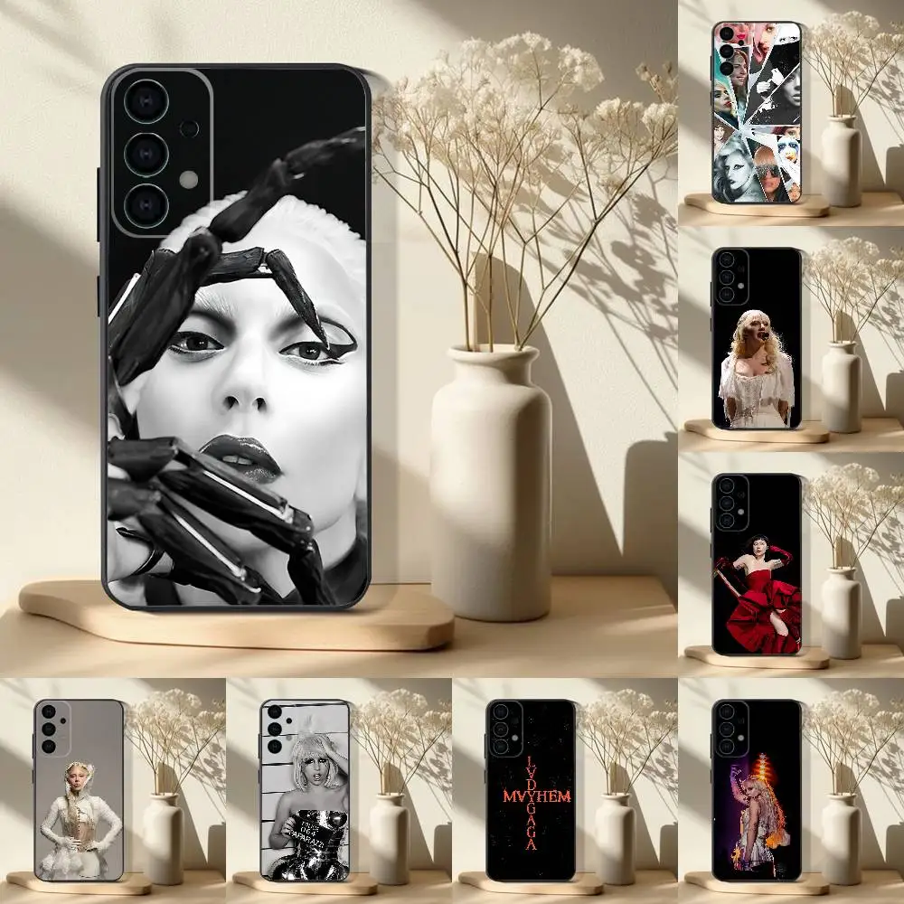 

Singer L-Lady-GagaS Mayhem Phone Case For Samsung S 25,24,23,22,30,21,10,9,Ultra,Plus,Lite,FE,4,5G Black Soft Case