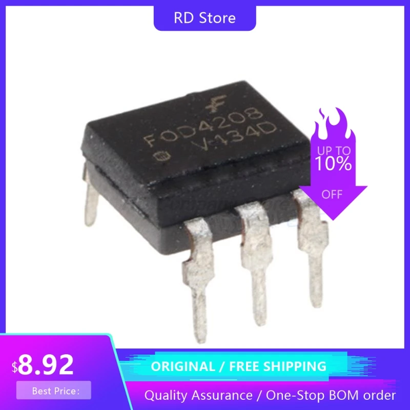 

10PCS FOD4208 SOP-6 Optocoupler Isolator Prior New Original In stock Free Shipping