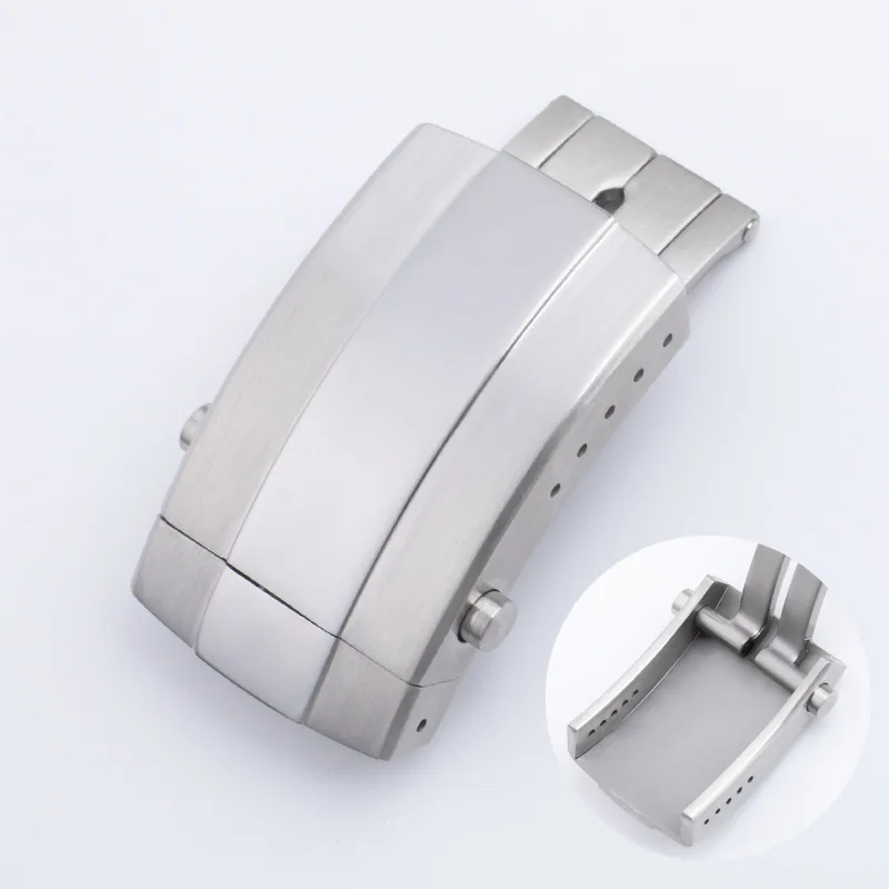 316L 18mm 20mm Stainless Steel Watch Buckle Rubber Strap Safety Folding Clasp For Breitling Silicone Strap Universal Button