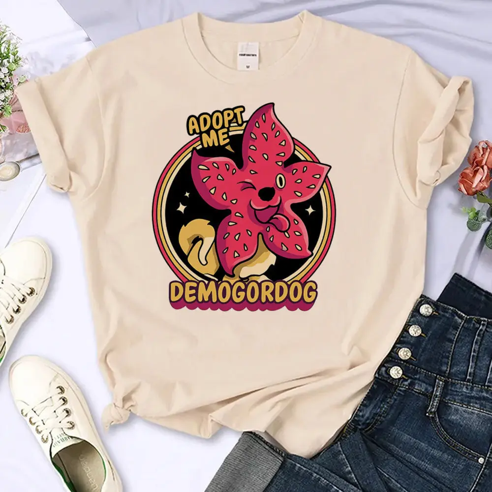 Demogorgons top tees women 2000s University Punk Retro Y2k Pop Culture shirt korean clothes Digital Graphic University