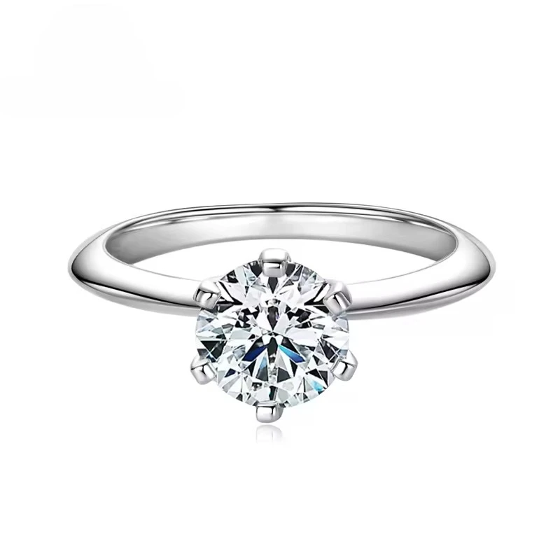 

Hot Sale Classic 5mm 0.5CT 925 Sterling Silver Personalized Moissanite Eternity Band Tennis Ring for Women