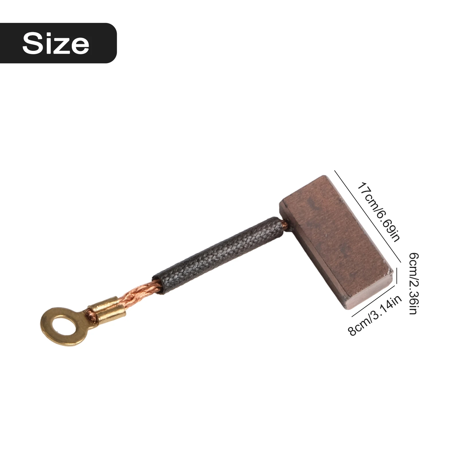 1 Set 6x8x17mm Copper Carbon Brush For DC Submersible Pump Motor 12V 24V 36V 48V 60V For For General Power Tool Replacement P