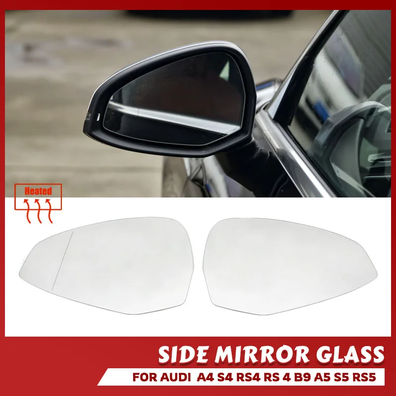 

Left Near Side Wing Door Mirror Glass Heated For Audi A4 S4 RS4 RS 4 B9 A5 S5 RS6 RS 5 2016-2023