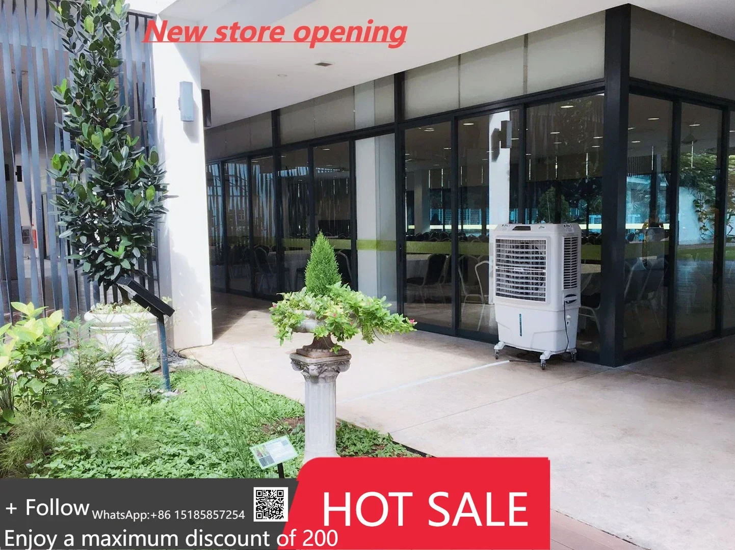 

Cooling Fan Evaporative Solar Power Portable Desert Water Air Cooler