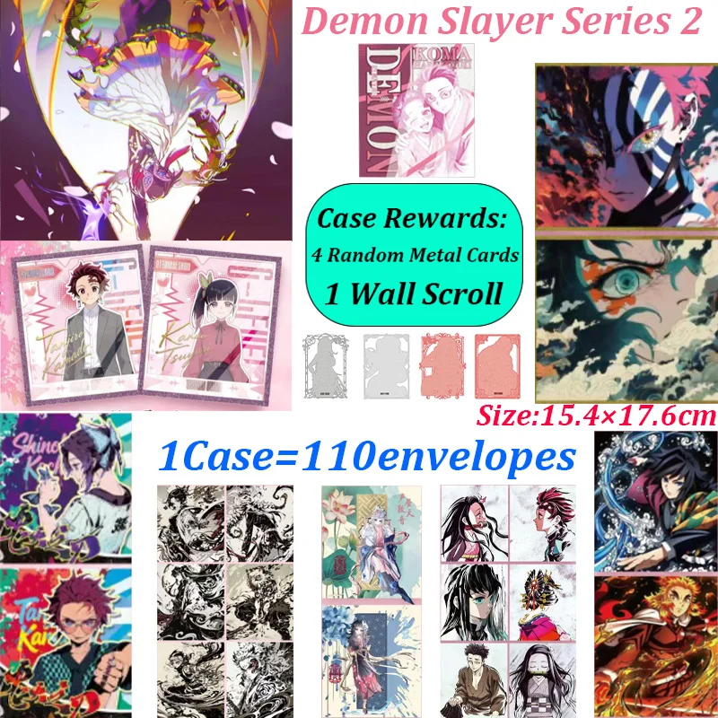 Demon Slayer Card Second Wave Dream Come True Big Shikishi Art Board Full Case Bulk Anime Collectible Color Paper Cards for Fans