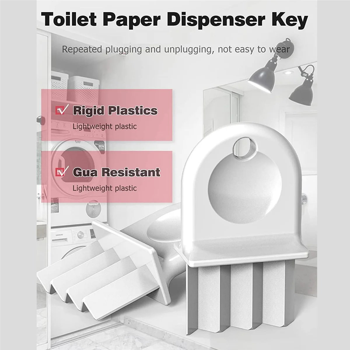 Paper Towel Dispenser Key, 10-Pack Toilet Paper Dispenser Key Universal Replacement Key Paper Roll Tools