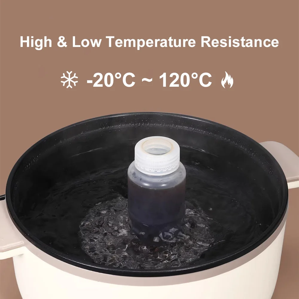30ml-500ml 1000ml Wide Mouth Bottles With Lids PP Containers Jars For Water Sample Lab Reagent Liquid Medicine Storage Bottle