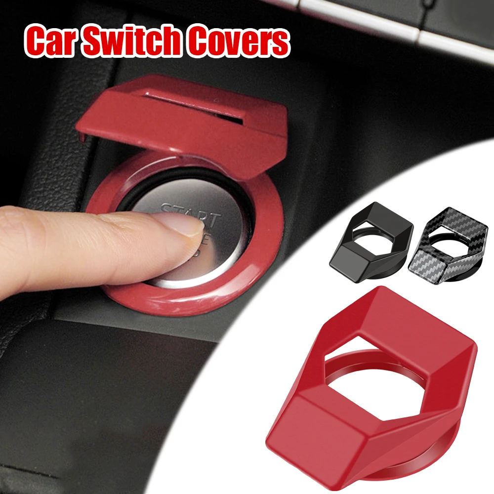 Universal Decorative Ignition Controller Covers Start Stop Button Cover Interior Protector Car Engine Switch Decor