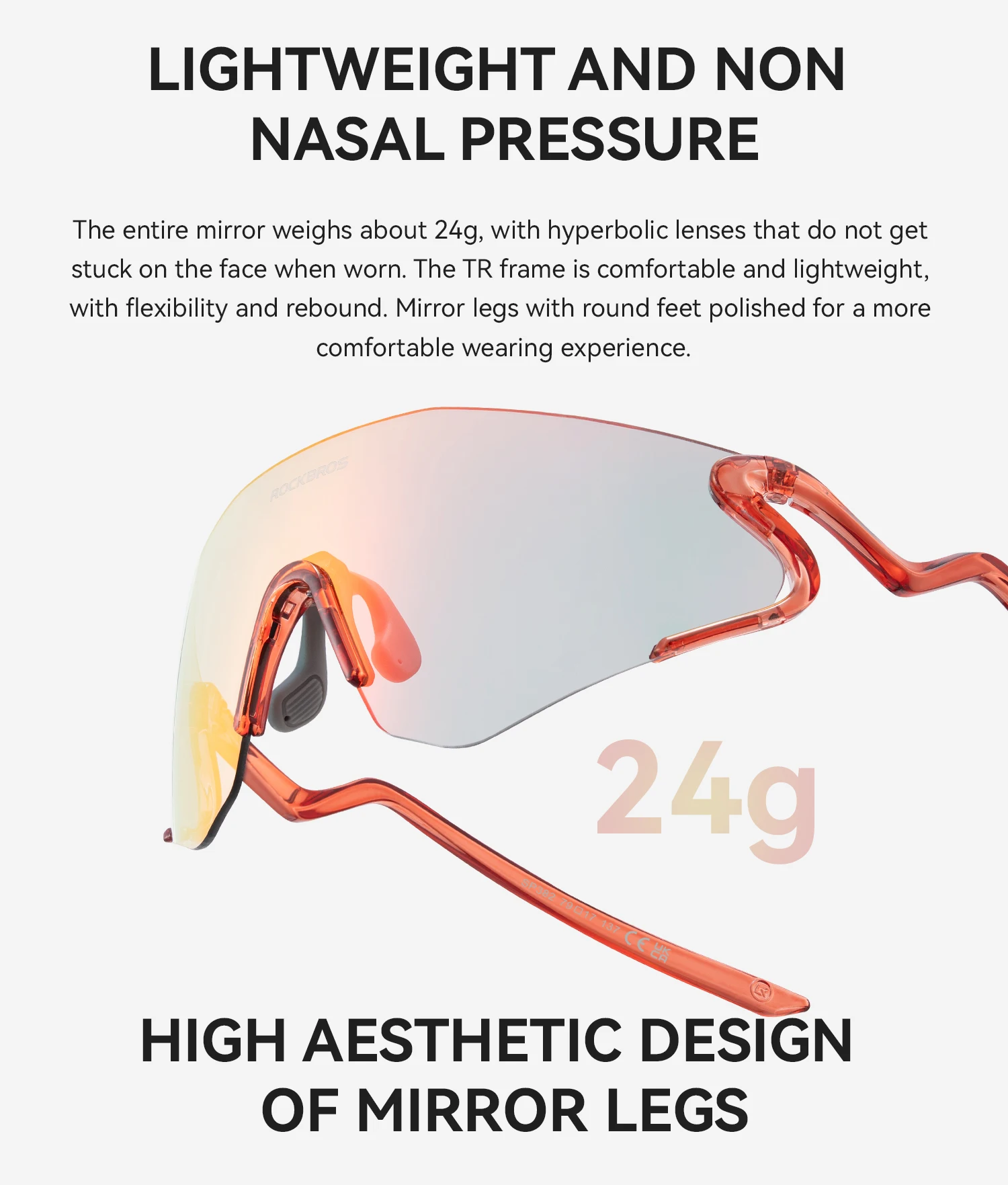 ROCKBROS Photochrome Fahrradbrille Winddicht Staubdicht UV400-Schutz Brille für Radfahren Outdoor-Sport Sonnenbrille Unisex – Detail 13