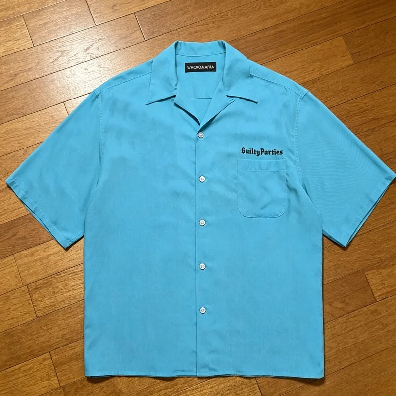 

Summer Beach Vacation Wacko Maria Shirt High Quality Casual Loose Classic Logo Embroidery Short Sleeved Shirts