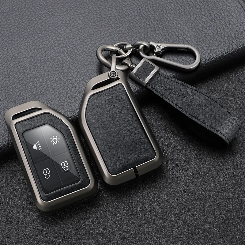 

Zinc alloy remote control key case car key case keychain suitable for Volvo FH16 CARGO 555 FM 2 4 button car accessories