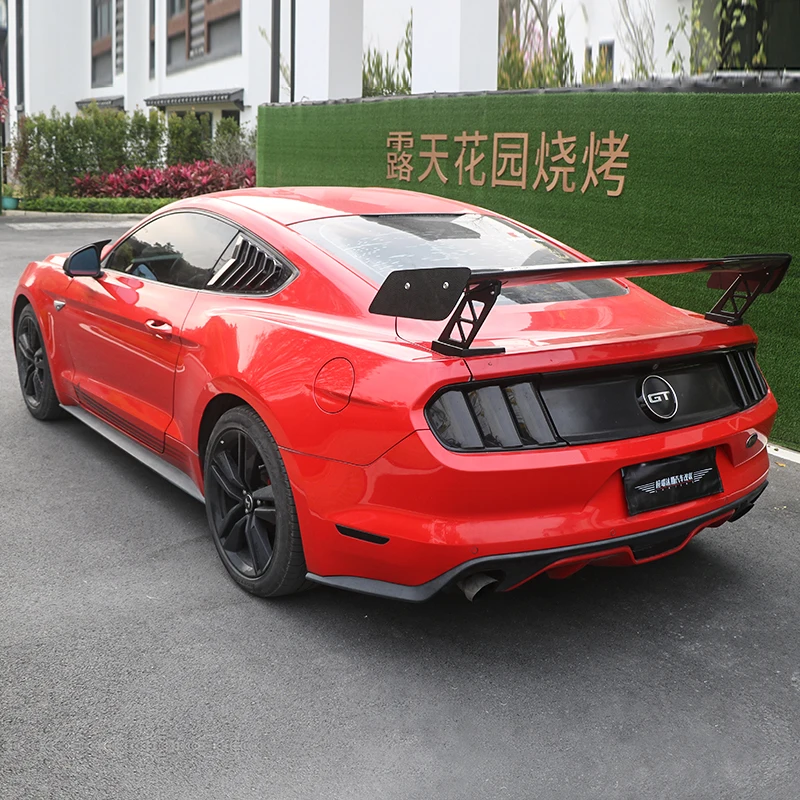 GT500 Code Red Style Carbon Fiber Rear Spoiler For Ford Mustang 2015-2023 Adjustable Tail Wing Car External  Body Kit