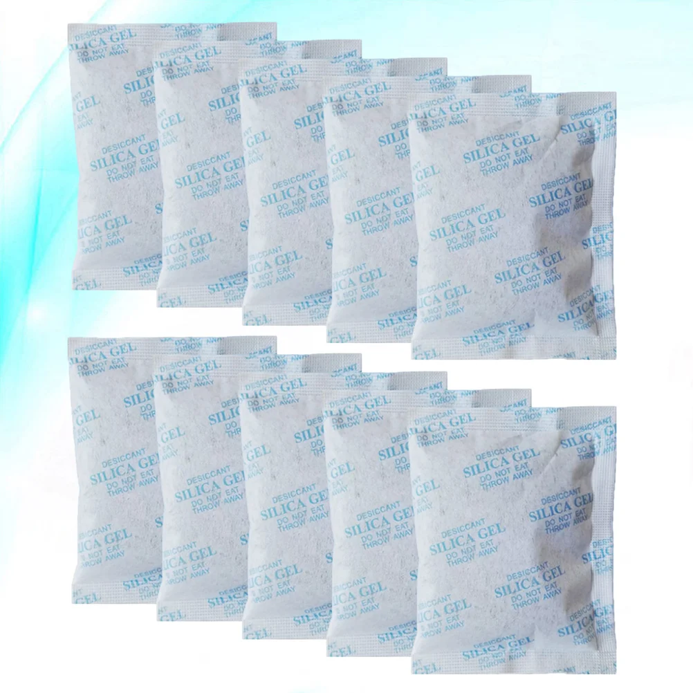 100Pcs 10g Silica Gel Moisture Absorber Dry Corrosion Prevention(Sky-Blue) silicone packs bags safe