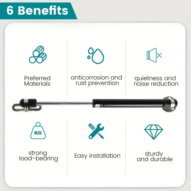 4/2PCS 8kg 10kg 12kg 가스 스프링 캐비닛 힌지 구리 코어 도어 리프트 지원 유압 주방 찬장 도어 경첩 하드웨어