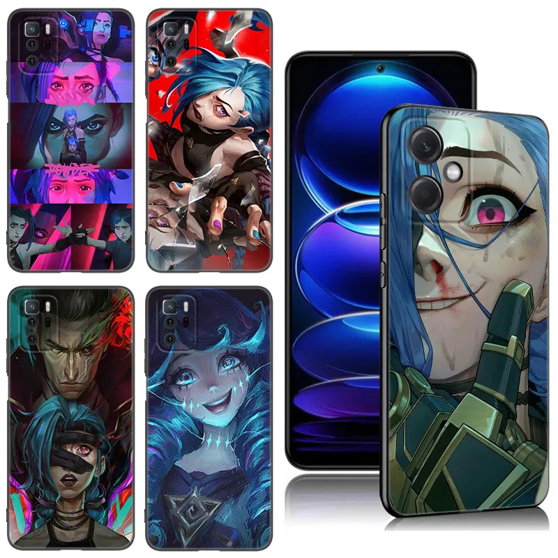 L-League of legends Phone Case For Xiaomi Redmi Note 8 9 10 11 11E 11T 11S 12 Pro 4G Plus 5G 8T 9S 10S 12S Black Silicone Cover