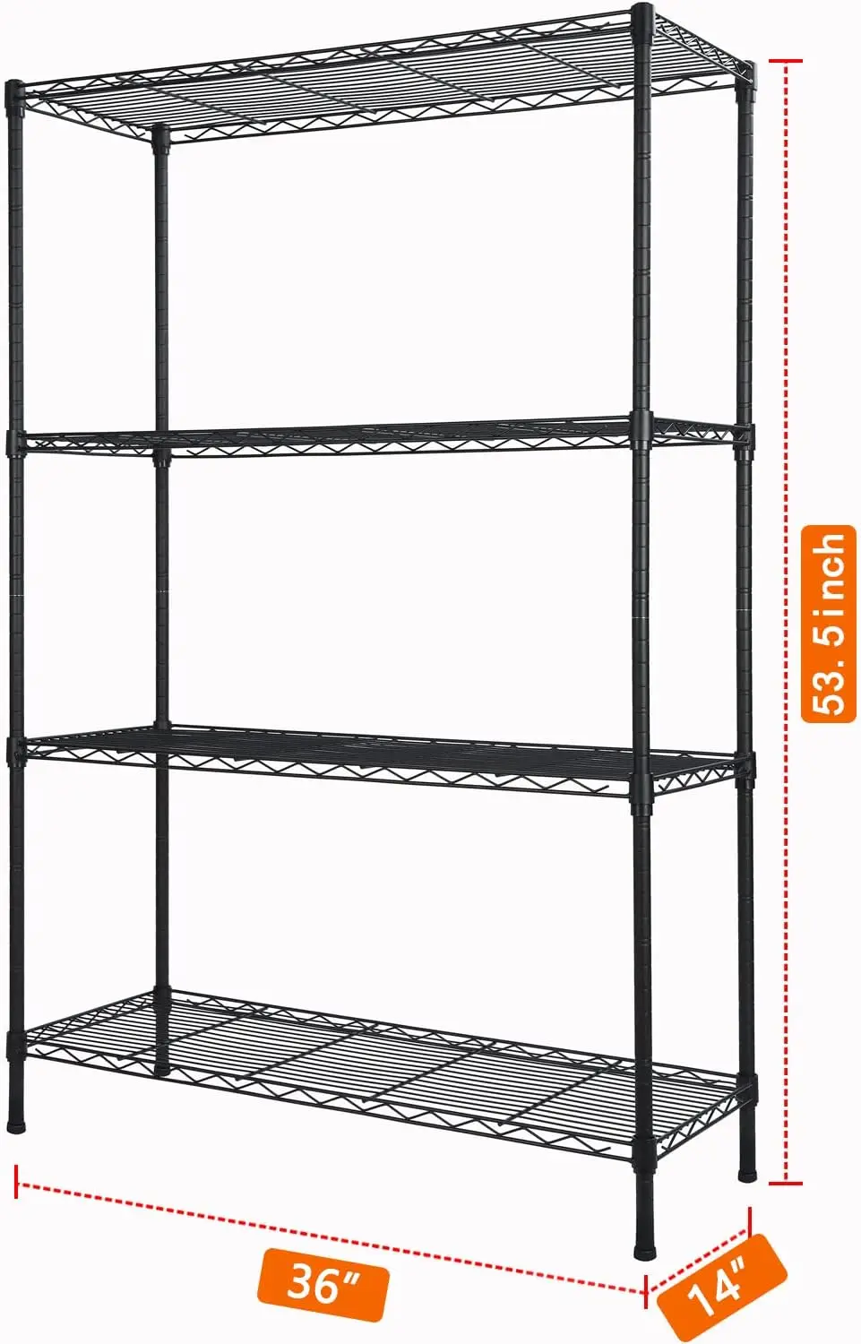 Imagem -03 - Heavy Duty Storage Shelving Unit Cremalheira de Fio Organizador para Banheiro Cozinha Despensa Armário Rodas sem Rodas Ajustável