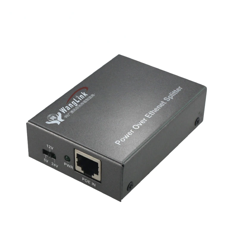 Wanglink 48V input 12V output Gigabit IEEE802.3af Compliance Ethernet Splitter Switch