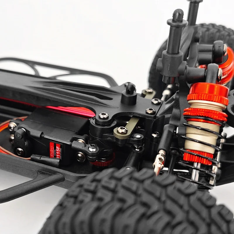 1/14 Scale EMB-SC SPORT 4WD Short Truck Chassis with Rubber Base  Includes Servo Motor  Kit Version Chassis  Car Toy Parts