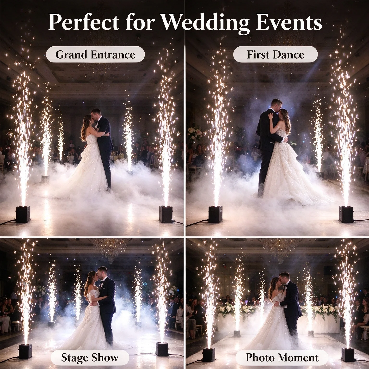 2Pcs/Lot 600W Cold Spark Machine Mini Stage Special Effect Machine For Wedding Party Show Dj Disco Event Celebration