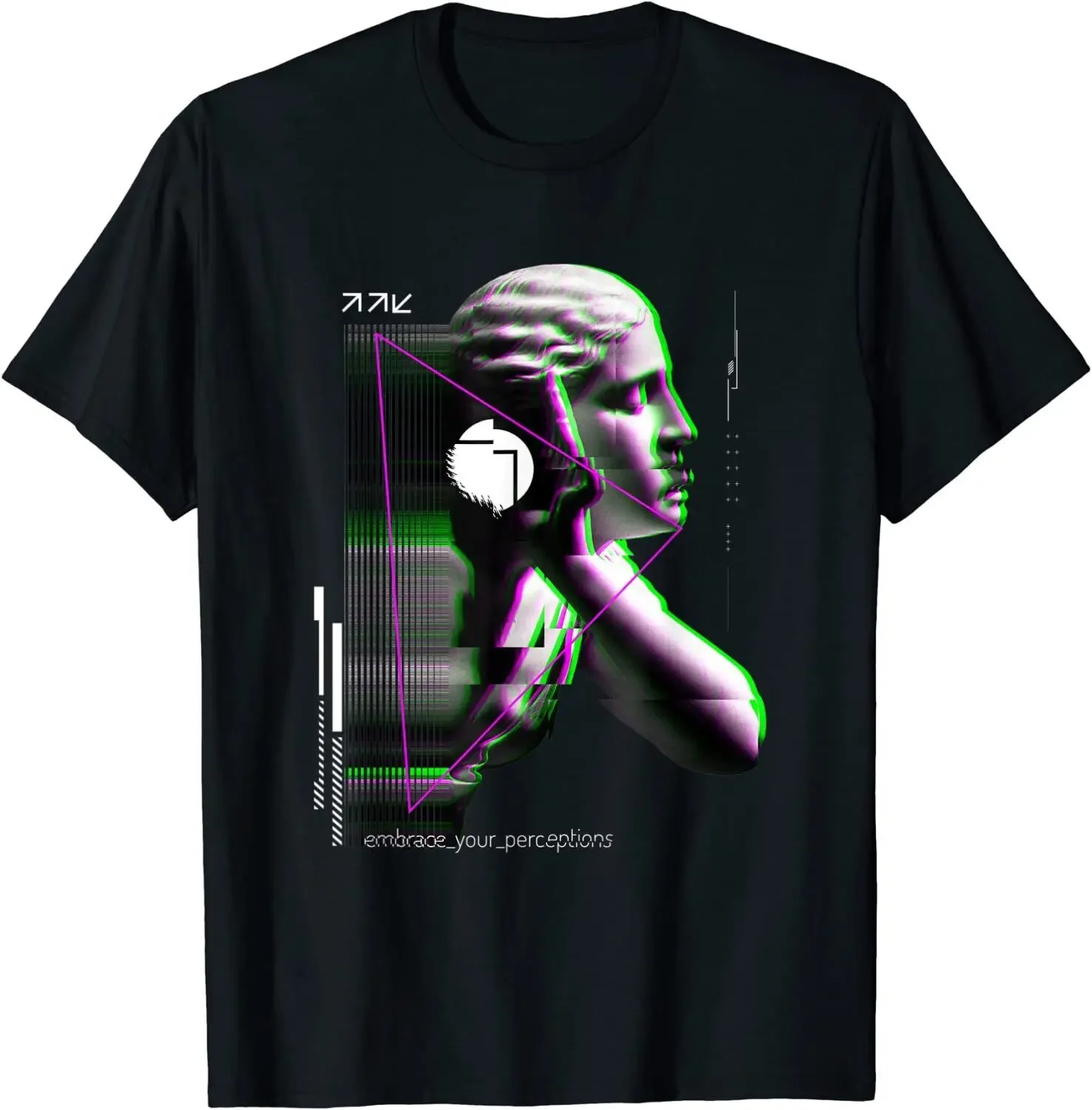 

Glitch Statue Greek Retro Vaporwave Synthwave Gift T-Shirt 100% Cotton O-Neck Summer Short Sleeve Casual Mens T-shirt Size S-3XL