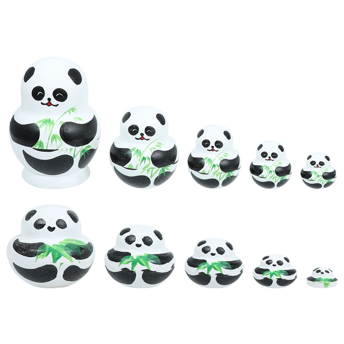 

Cartoon Panda Russian Nesting Wooden Craft Gift Home Decoration Jewelry Storage Russian Birthday