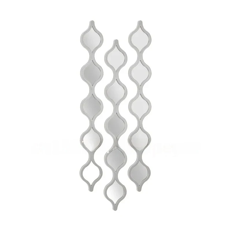 Teardrop Combinations Wrought Iron Wall Mirror Interior European drop Wall Hanging