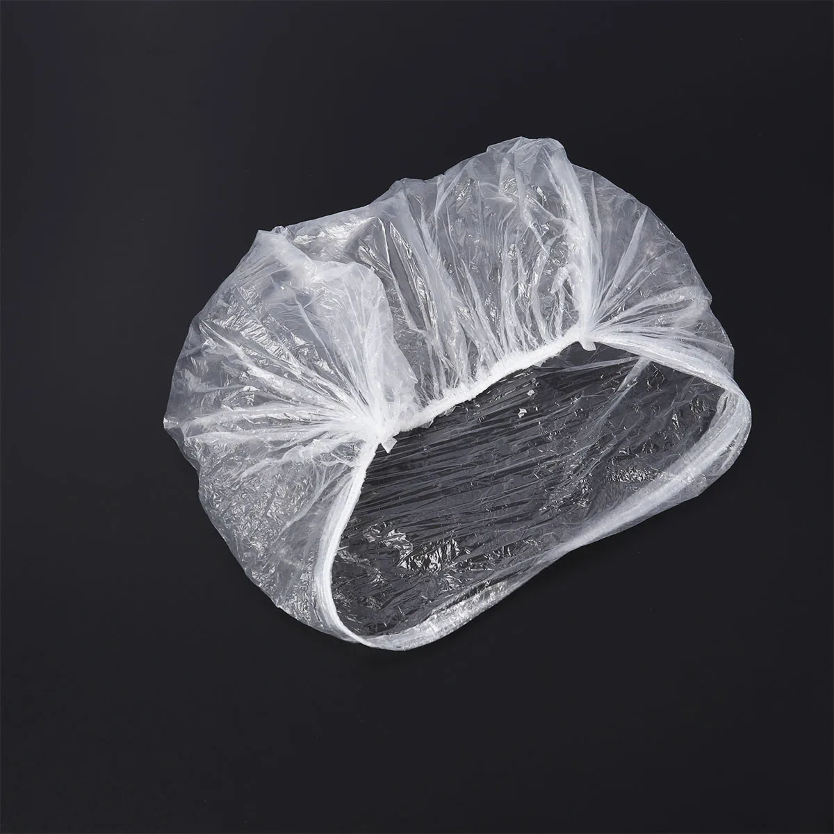 

100pcs Foldable Shower Caps Bathing Hat Disposable Women Waterproof Salon Elastic Hair Reusable Soft Lightweight