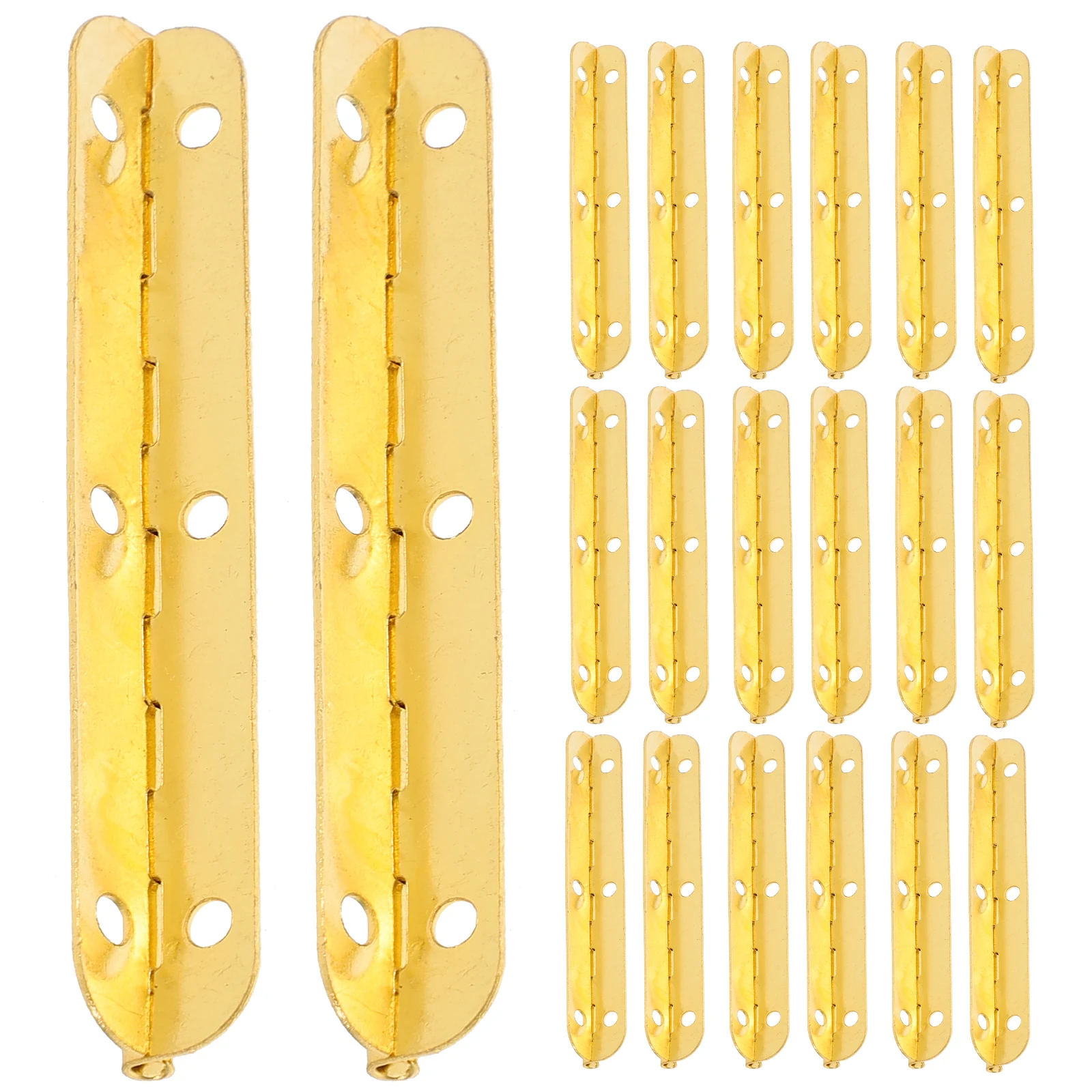 

24pcs Metal Small Jewelry Box Hinges Continuous Piano Hinge For Wooden Boxes Mini Long Lightweight Foldable Hinges For