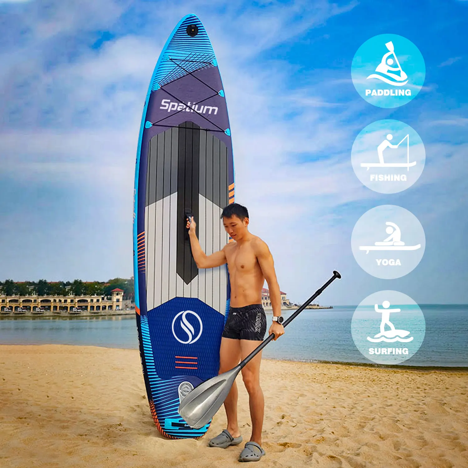 320*79*15 CM Surfboard SUP Yoga Board Wakeboard Inflatable Paddle Board Kit Ultra Light Stable Surfboard Fast Shipping