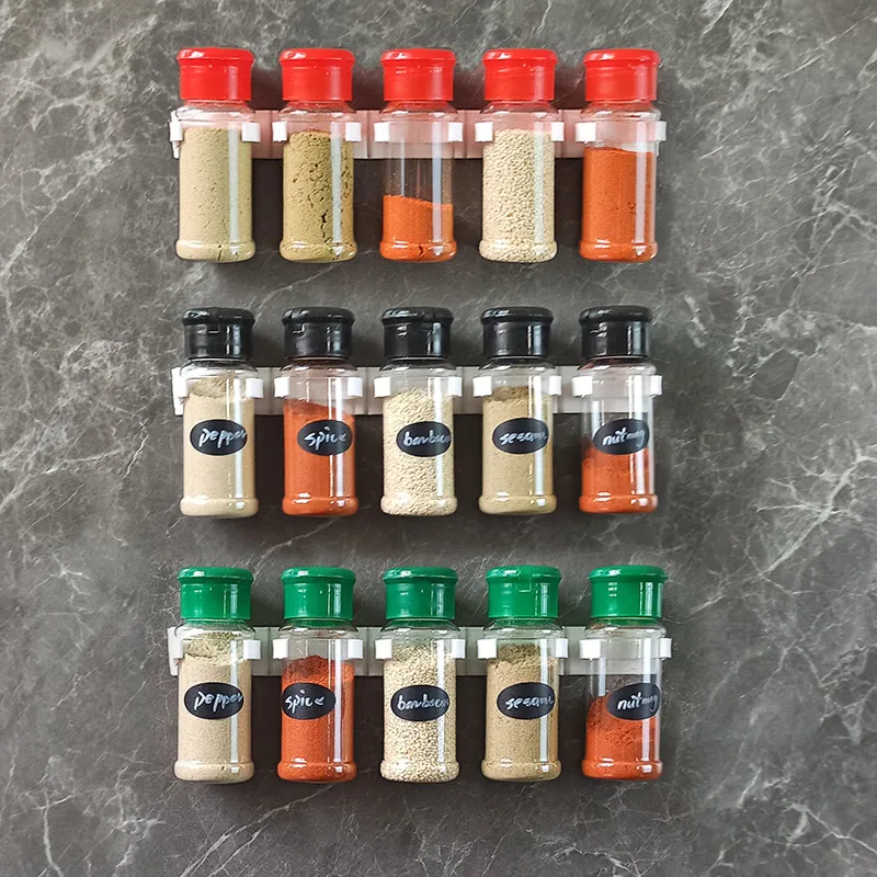 Jars for Spices Seasoning Container Plastic Barbecue Condiment Kitchen Gadget Salt and Pepper Shaker Condiment Kitchen Tool