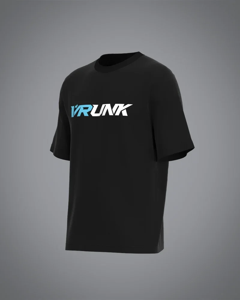 VRK Men's Loose Cotton Breathable Moisture-Absorbing Short-Sleeve Crew Neck T-Shirt Fashion Street Trap Hip-Hop Printed Top