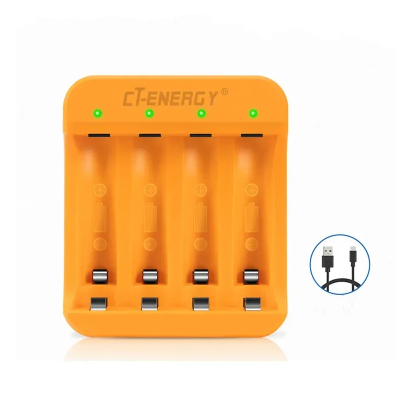 Rechargeable AA Lithium Battery Charger Fast Charger for 1.5V Rechargeable Double AA or Triple AAA Lithium Batteries