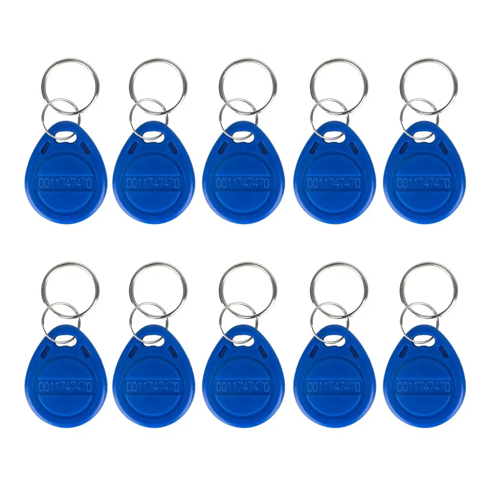 10/20 adet Salt Okunur RFID Keyfobs 125 KHz TK4100 EM Anahtarlık Anahtar Fobs Plastik TK4100 EM4100 Anahtar Etiketleri Jetonu Erişim Kontrol Sistemi