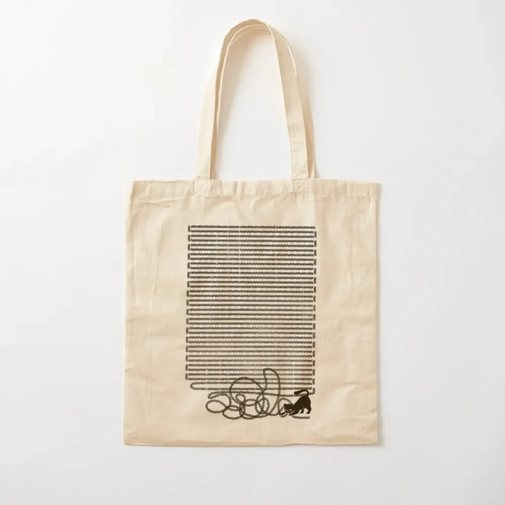 

Unravel (Black Cat) Tote Bag women bag canvas tote bag