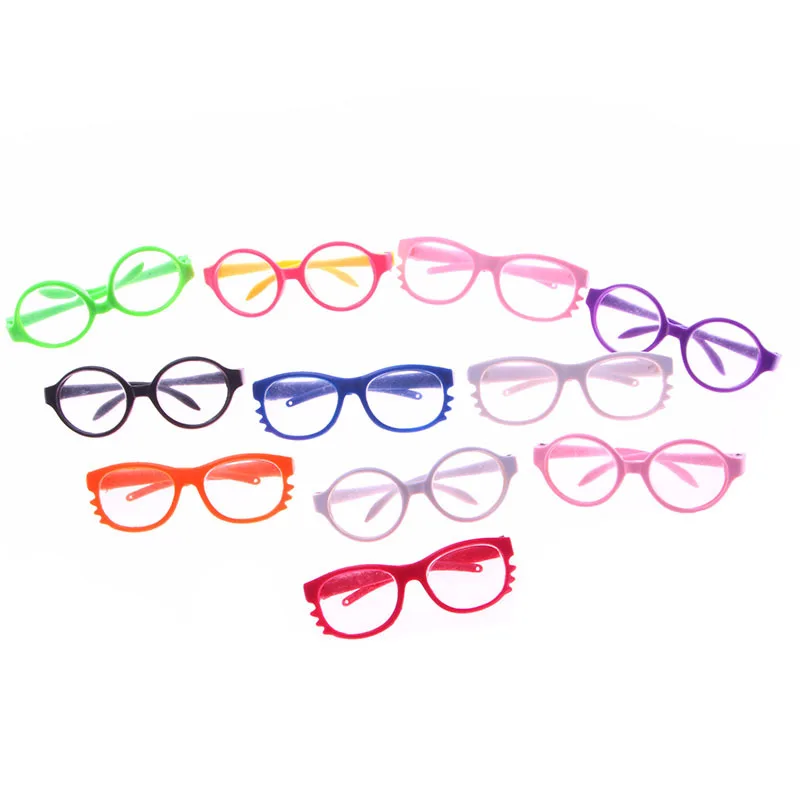 1pcs Doll Accessories Round Frame Eyewear Miniature Colorful Eyeglasses Spectacles Fit 18 Inch American Doll&43Cm Born Doll Baby