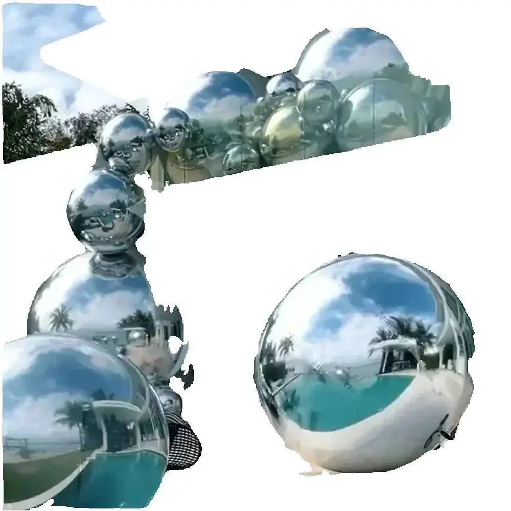 

Шары из металла, ПВХ, зеркальный шар, гигантские воздушные шары с надувными блестящими рождественскими украшениями для уличных свадебных принадлежностей