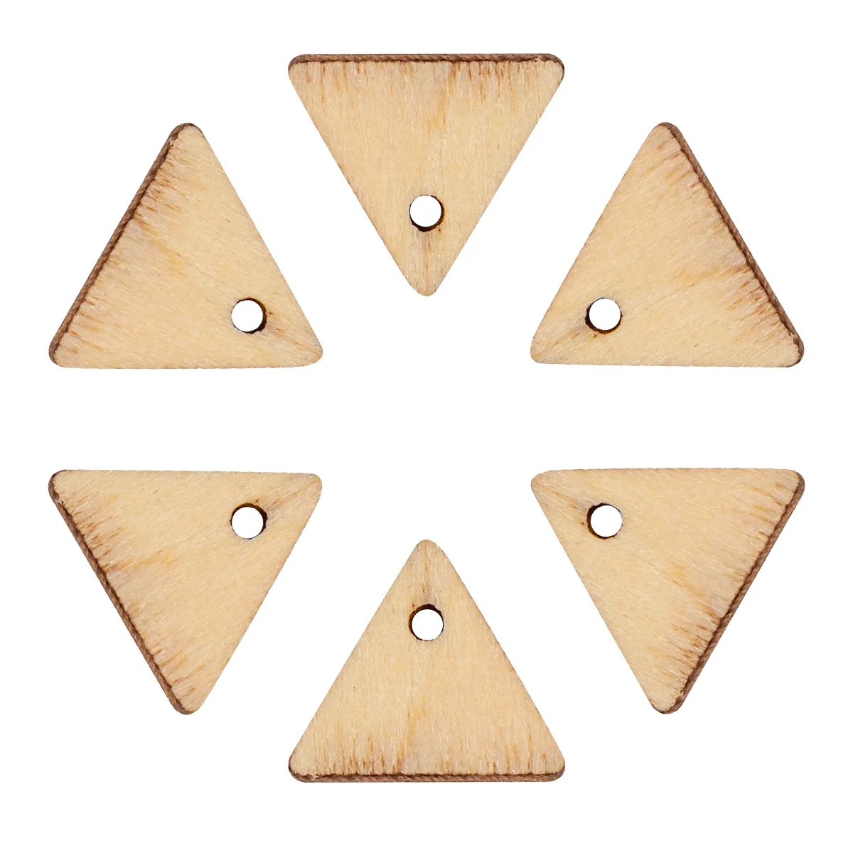 

300pcs Wooden Triangle Slices Unfinished Diy Craft Pieces Smooth For Painting Wedding Christmas Decoration Wooden Ornaments