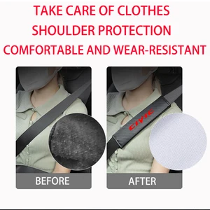 Carbon fiber car seat belt, protective shoulder seat belt, self interior, Honda Civic 10th Gen 8th, 2pcs 8 Main Sales Honda Big Linge Cover - №8