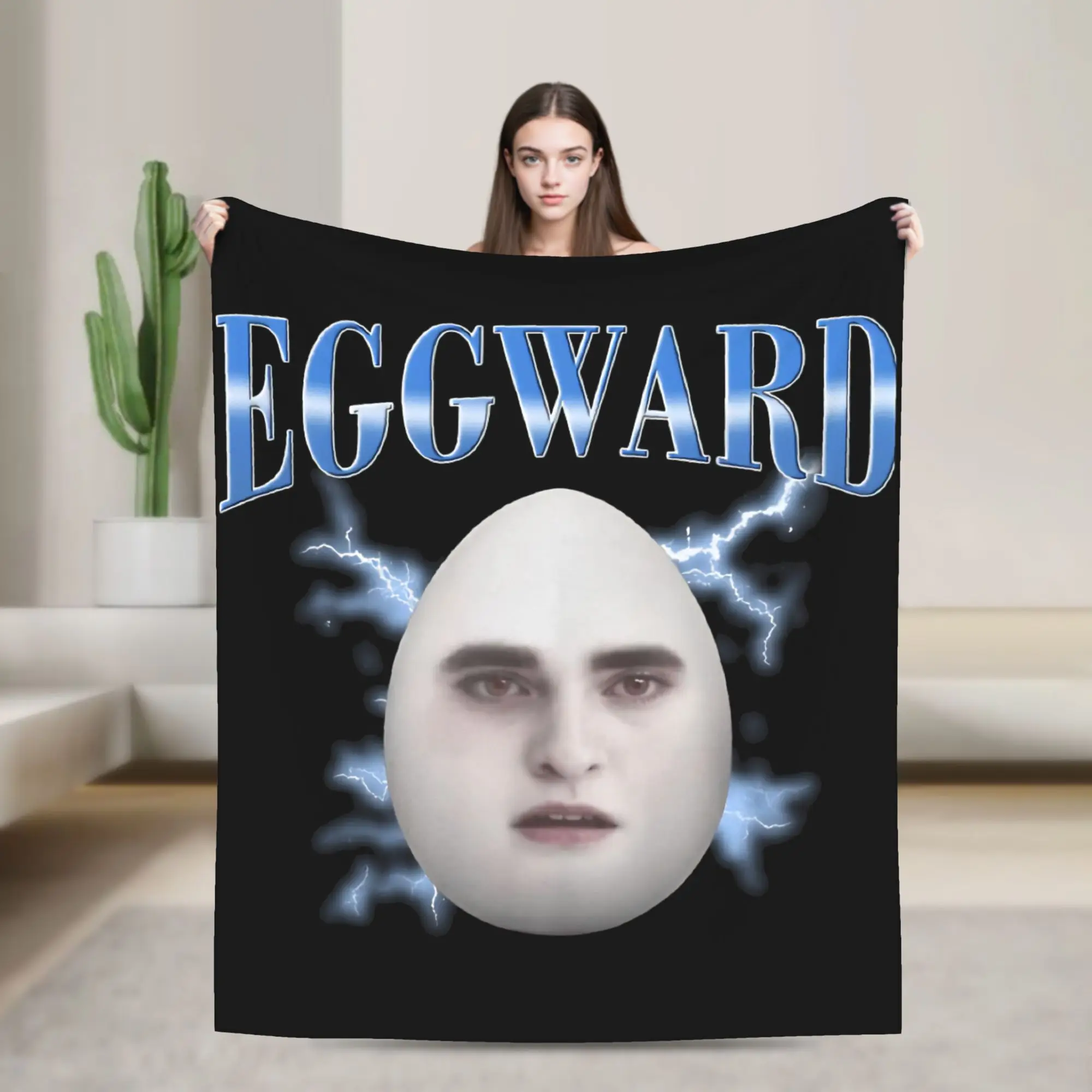 Eggward Funny Silly Meme Blanket Twilight Edward Cullen Fuzzy Vintage Warm Throw Blankets for Coverlet Textile Decor