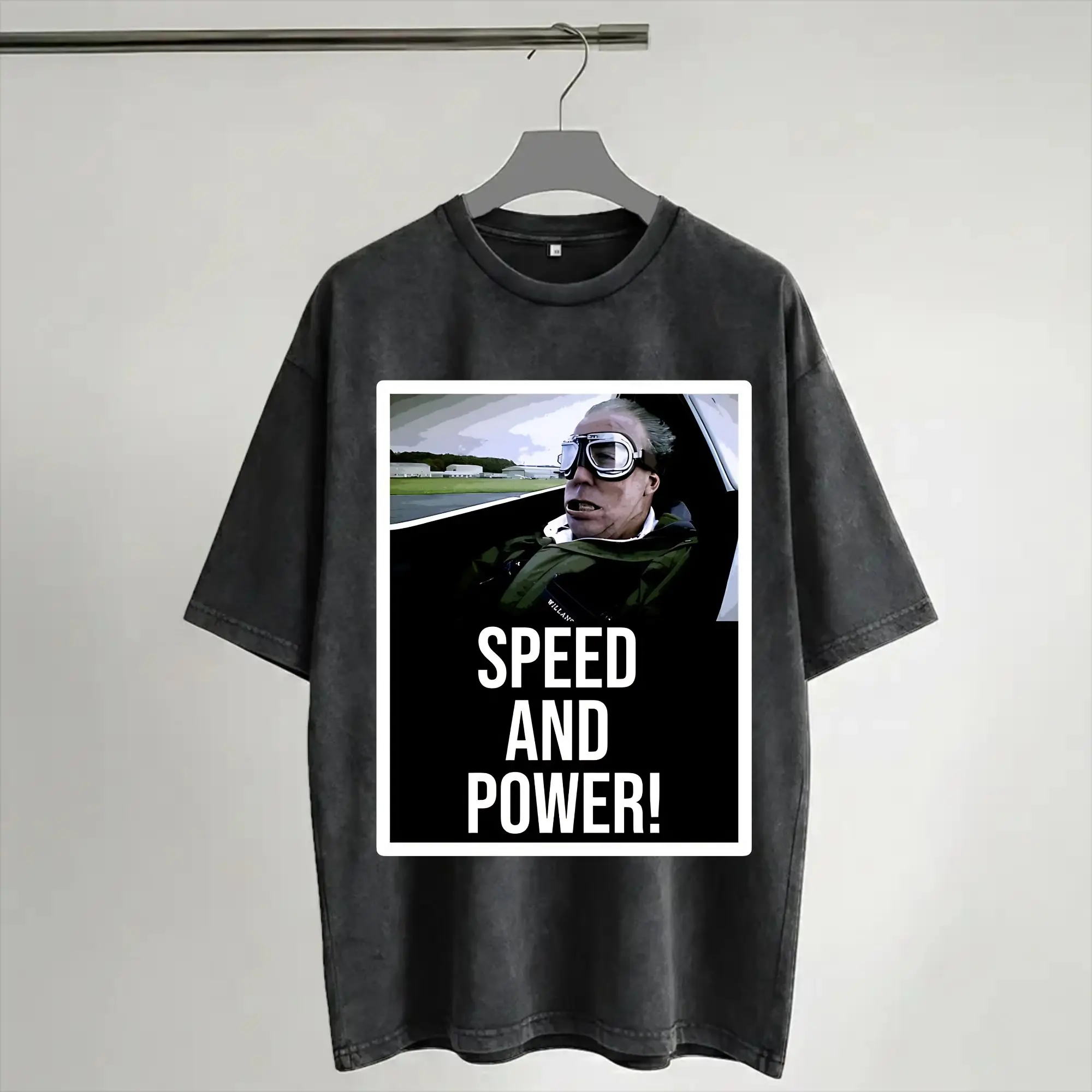 Speed and Power Jeremy Clarkson T Shirts Hip Hop Washed 100% Cotton Oversize T-Shirts  Vintage for Men Women Streetwear
