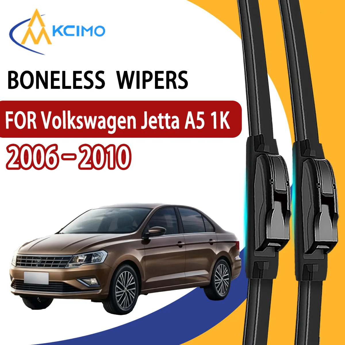 

2Pcs Front Windshield Wiper Blades For Volkswagen Jetta A5 1K 2006–2010 Windscreen Window Car Accessories