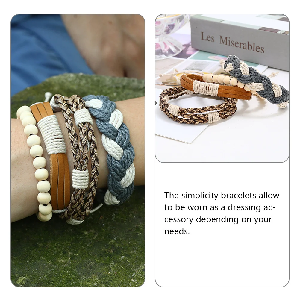 مجموعة أساور مكونة من 4 قطع قابلة للتكديس للنساء والرجال مجوهرات جمالية وإكسسوارات عصرية لحفلات أعياد الميلاد والمهرجانات والارتداء اليومي