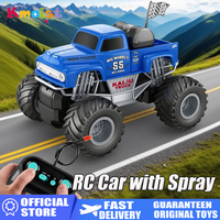 RC Car 1/16 4CH Off-Road Spray Remote Control Vehicle Elastic Leather Truck School Bus Cars Toys for Boys Kids Birthday Gifts