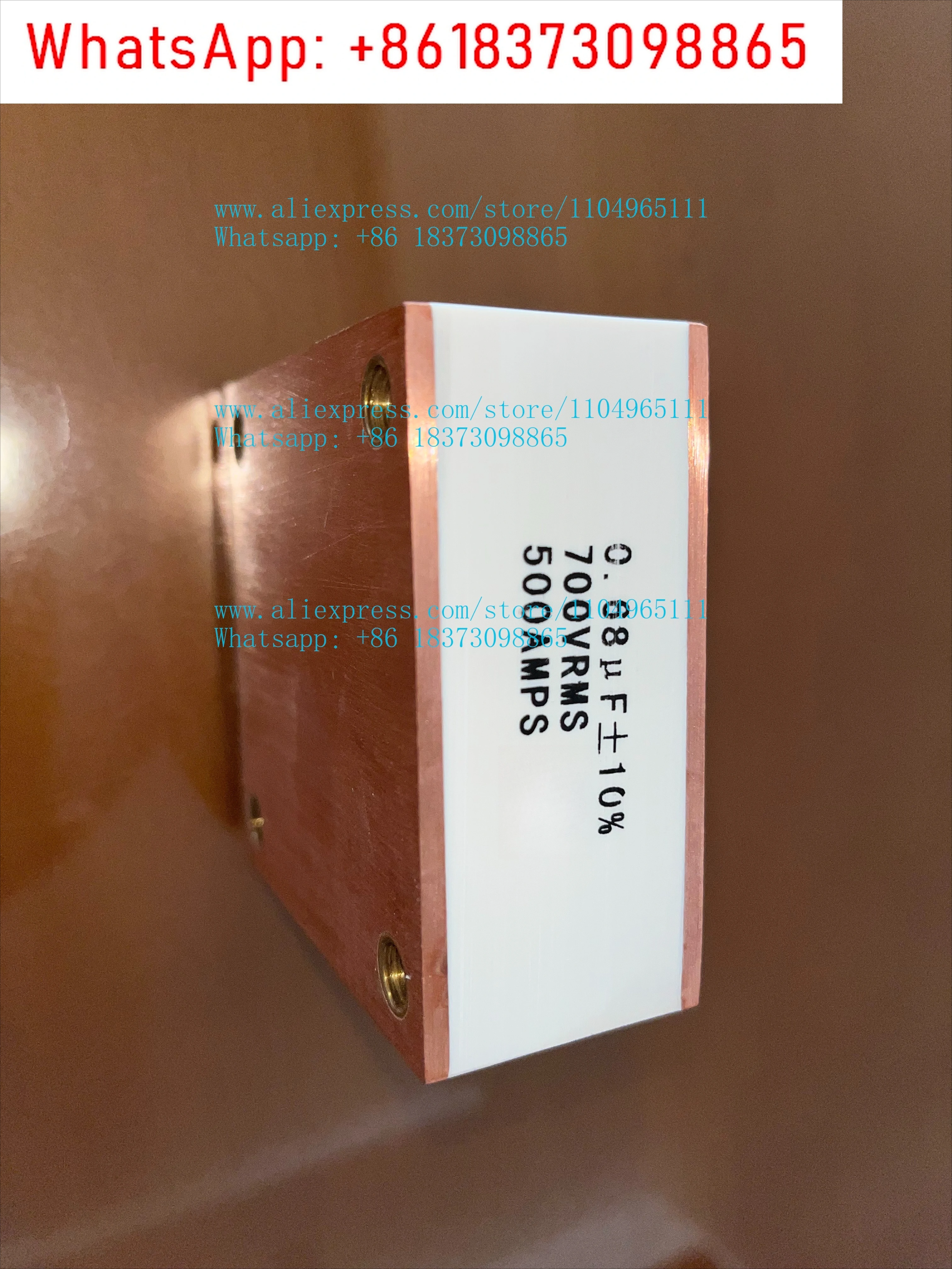 0.68UF 700VRMS 500AMPS High Frequency Low Sensing Solid Film Capacitor Slot Resonant Water Cooling Capacitor