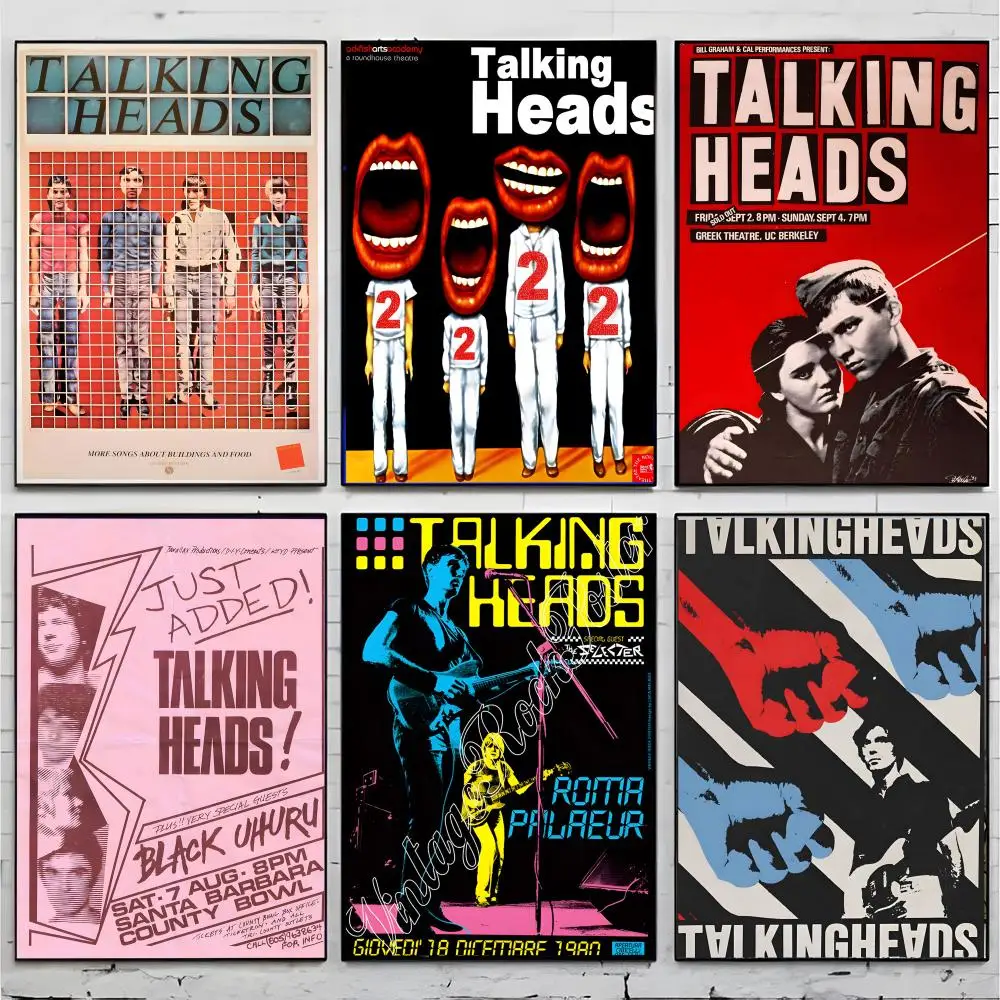 rock band T-Talking Heads Poster Superior Home Space Pub Indoor Decorative Art & Home Decor