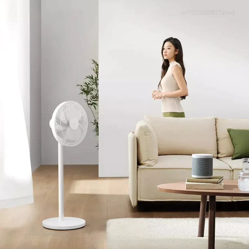 Xiaomi Mijia Smart DC Inverter Bodenventilator 1X Upgrade mit 7 Flügeln, 140 °   Weitwinkel-Luftstrom, geringer 25,6 dB geräuscharmer Ventilator, mit Mi Home APP